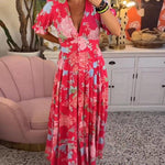 Floriana | Robe Florale Vibrante | Maya Deauville