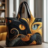 Sac cabas artisanal – chat mystique