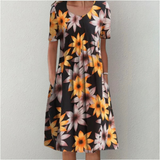 Hailey | Robe florale élégante et décontractée avec poches | Maya Deauville