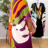 Rianna | Robe à Imprimé Abstrait | Maya Deauville