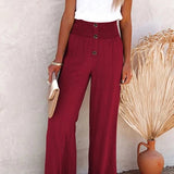 Riana™ | Pantalon taille haute coupe relax | Maya Deauville