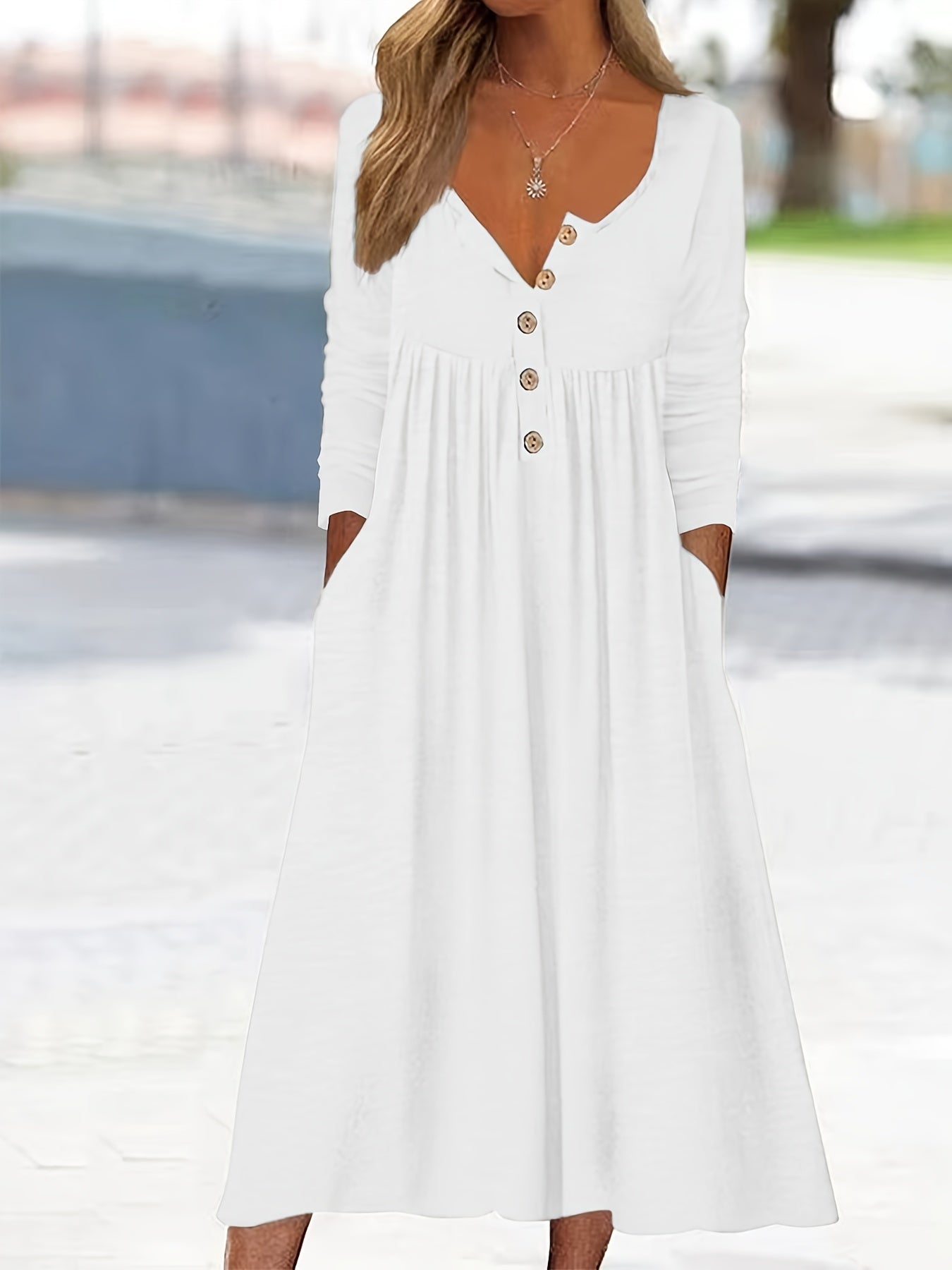 ZARA | Robe midi à boutons sur le devant | Maya Deauville