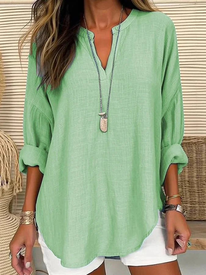 Léna™ | Chemise de plage en coton léger | Maya Deauville