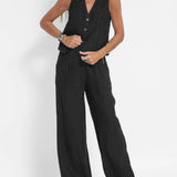 Aira | Ensemble Gilet Boutonné & Pantalon Large | Maya Deauville