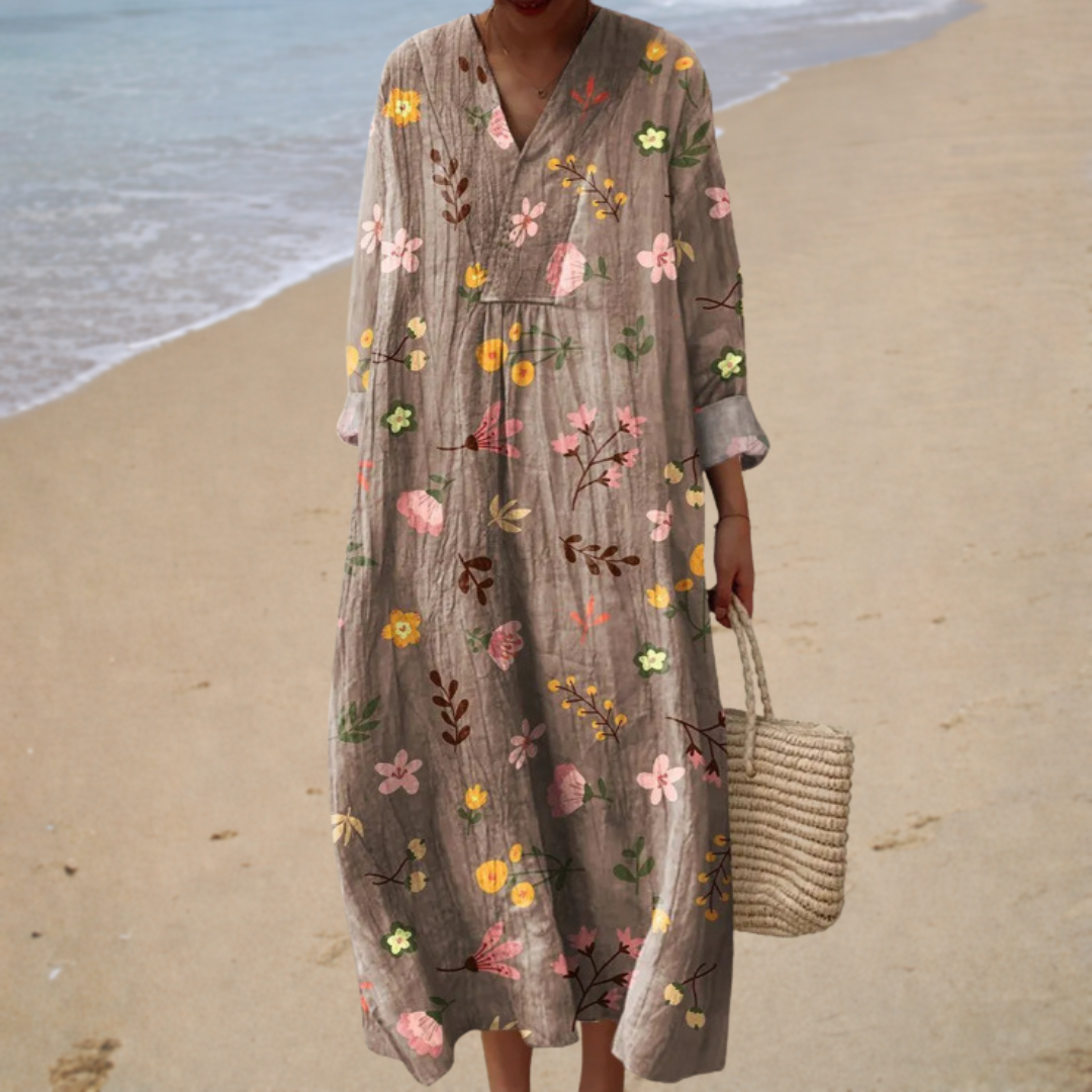 Robe d’Été Imprimée Flatteuse | Maya Deauville