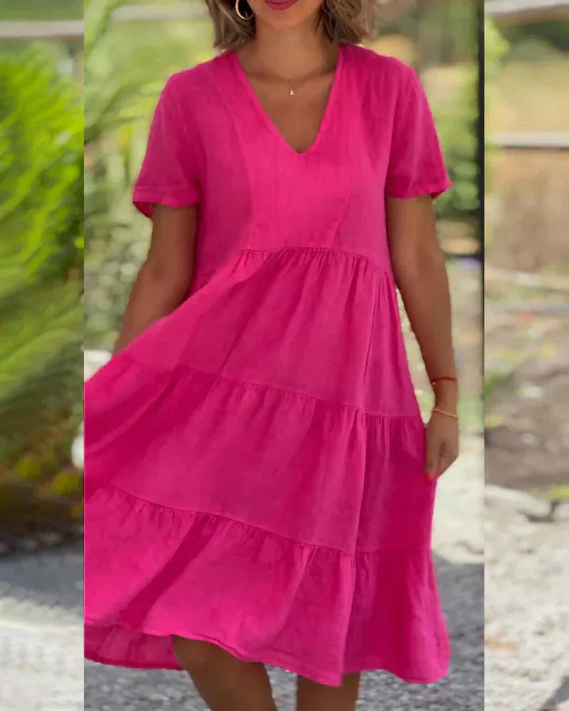 Bexley | Robe d’été décontractée à col en V | Maya Deauville