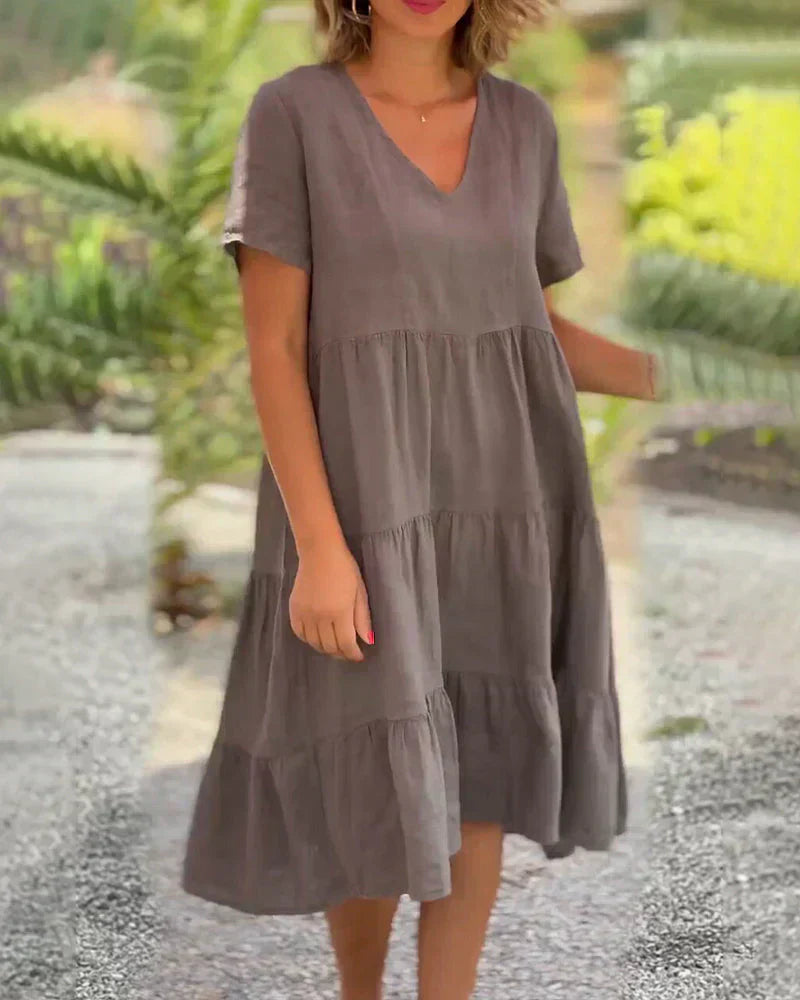 Bexley | Robe d’été décontractée à col en V | Maya Deauville