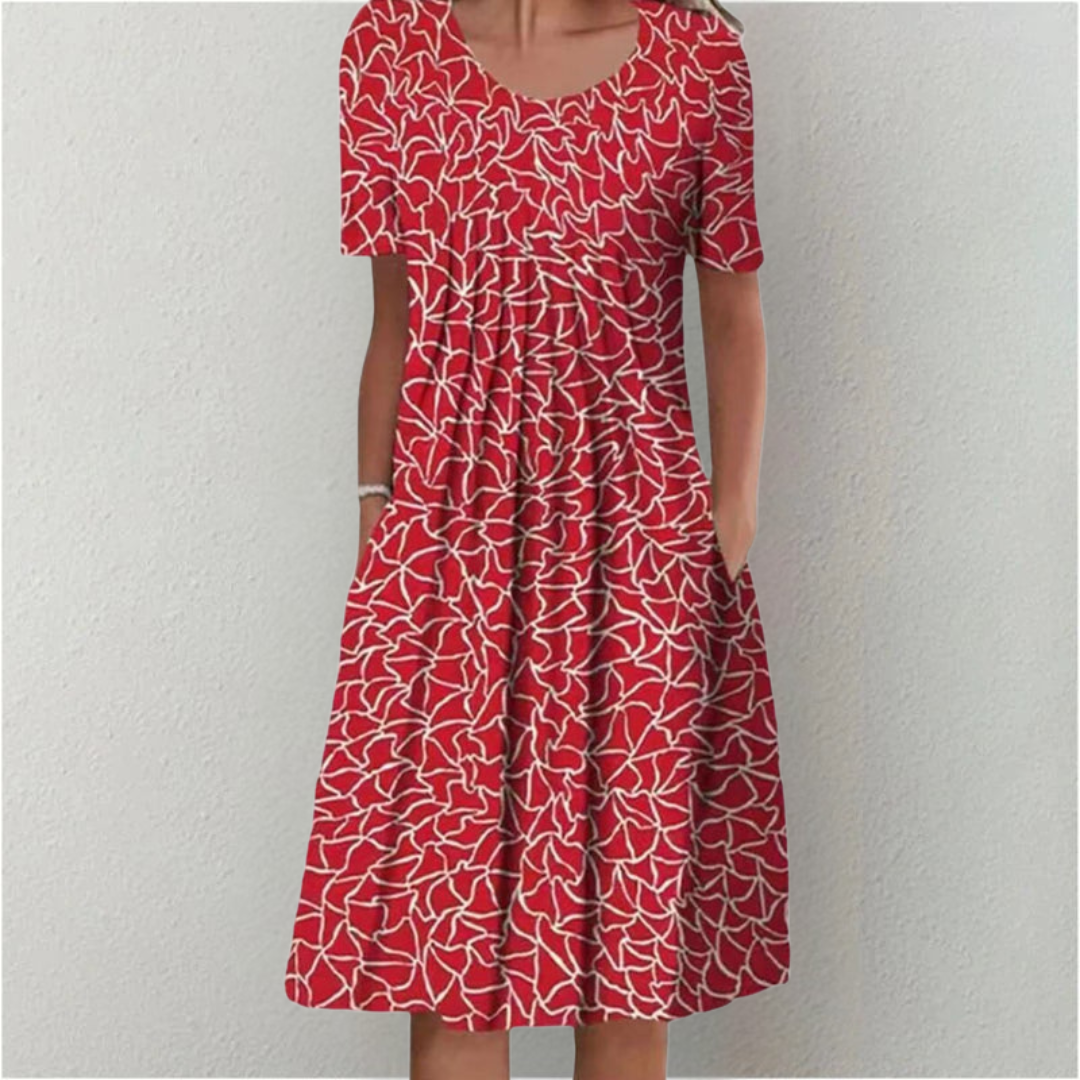 Hailey | Robe florale élégante et décontractée avec poches | Maya Deauville
