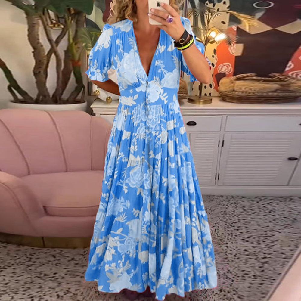 Floriana | Robe Florale Vibrante | Maya Deauville