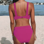 Hilde – Maillot de bain uni taille haute | Maya Deauville