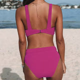 Hilde – Maillot de bain uni taille haute | Maya Deauville