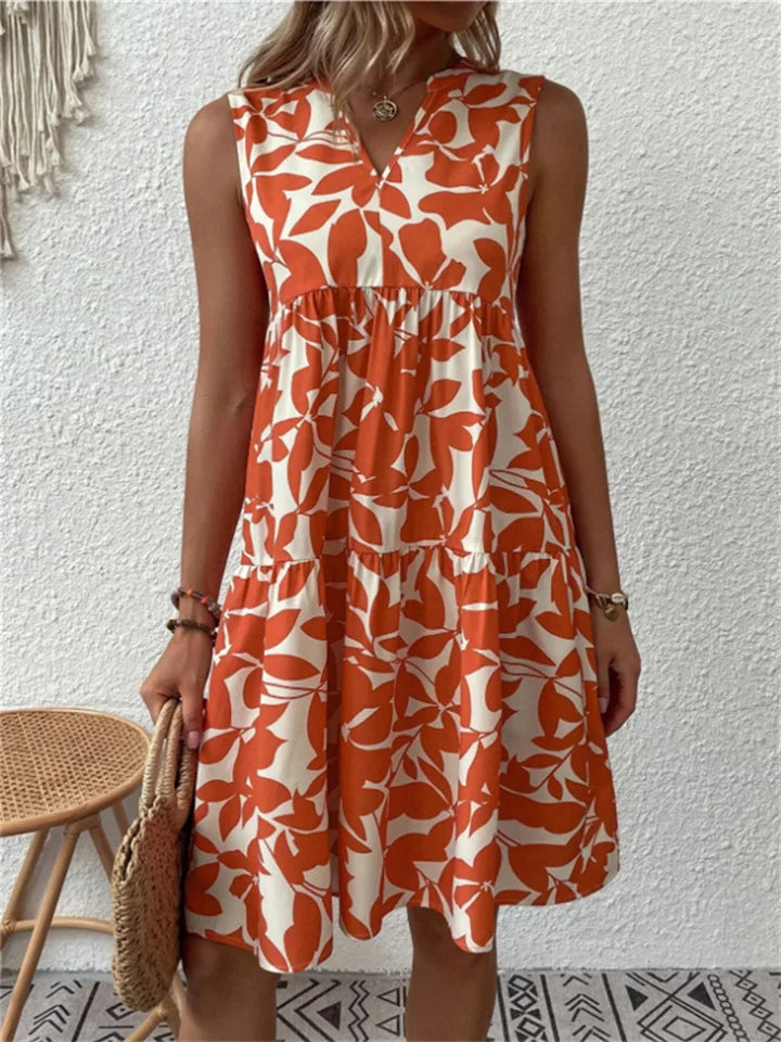 TASHA | Robe midi fluide épanouissante | Maya Deauville
