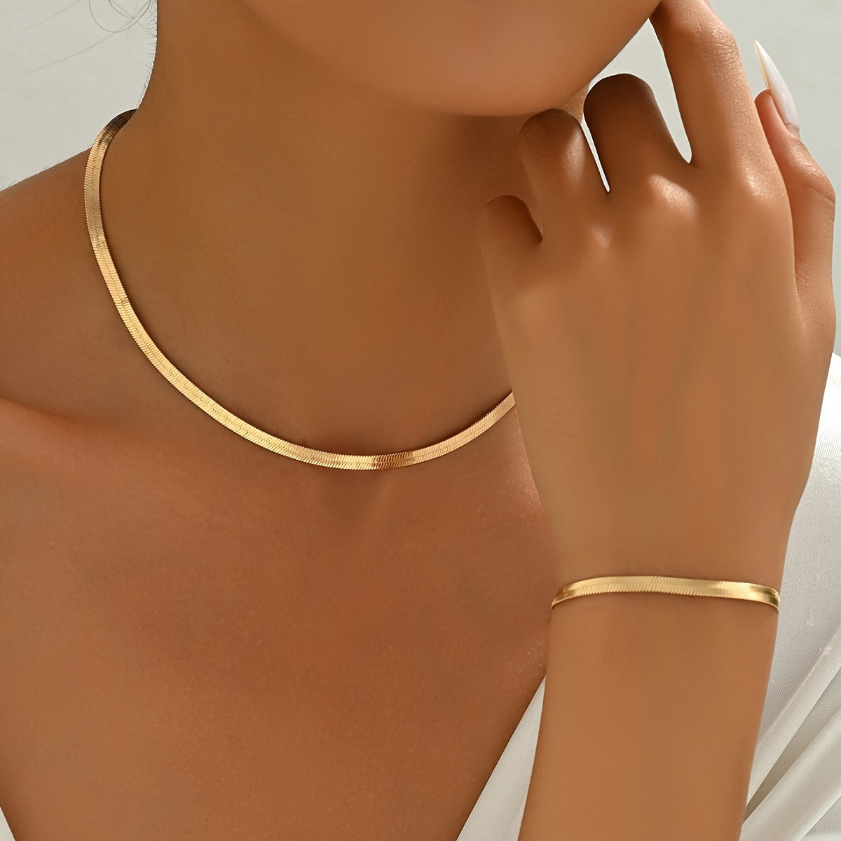 Hélène™ – Parure minimaliste élégante intemporelle | Maya Deauville