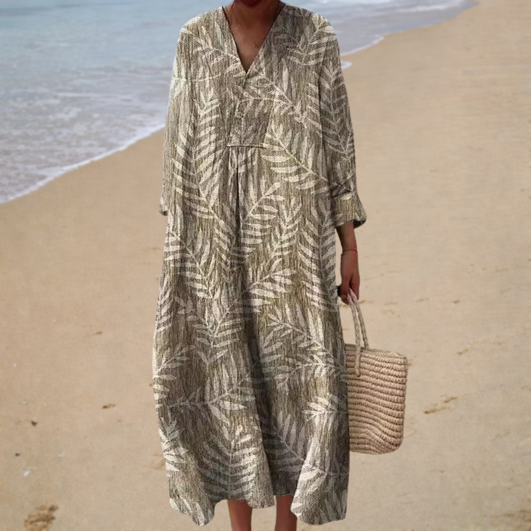 Robe d’Été Imprimée Flatteuse | Maya Deauville