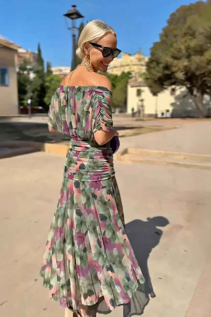 Louise™ | Robe Maxi de Fête Élégante à Col V | Maya Deauville