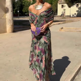 Louise™ | Robe Maxi de Fête Élégante à Col V | Maya Deauville