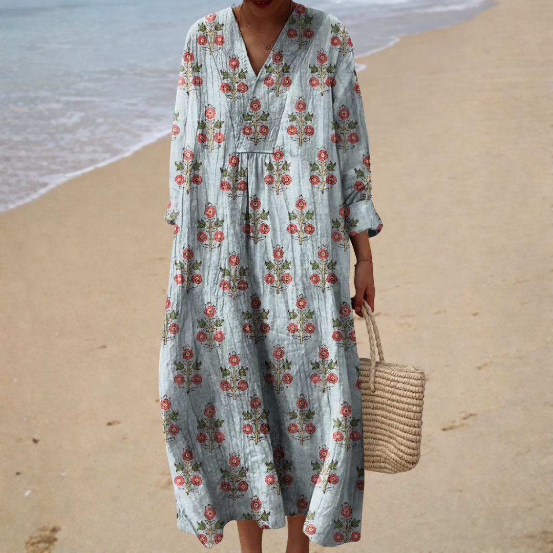 Robe d’Été Imprimée Flatteuse | Maya Deauville
