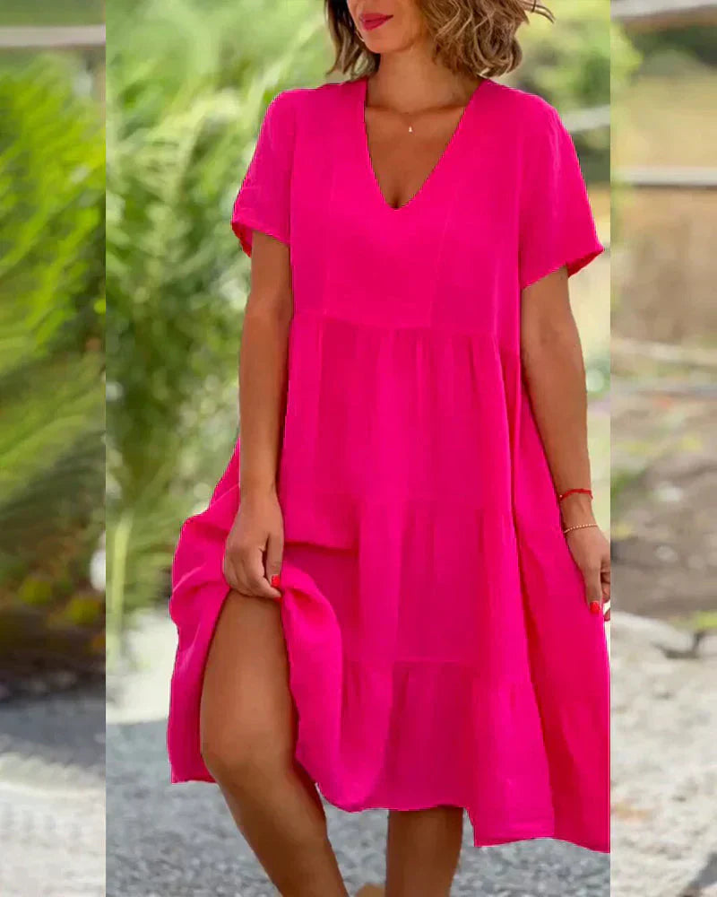 Bexley | Robe d’été décontractée à col en V | Maya Deauville