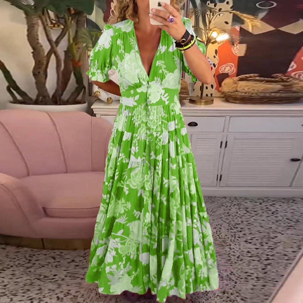 Floriana | Robe Florale Vibrante | Maya Deauville
