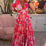 Floriana | Robe Florale Vibrante | Maya Deauville