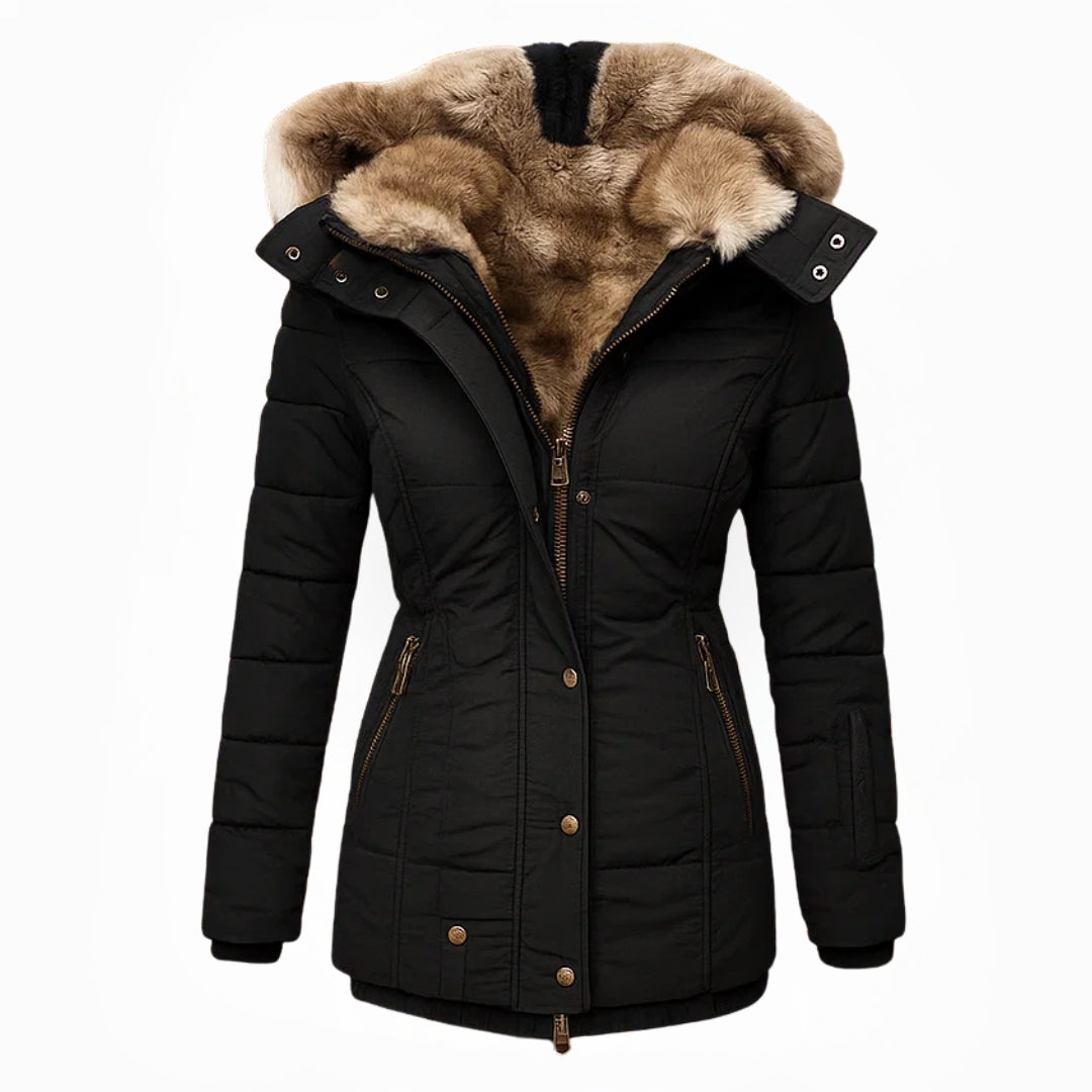 Olivia™ | Manteau d’hiver chaud doublé de fourrure | Maya Deauville