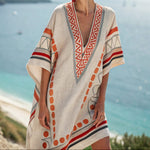 Tunique "Tamara" – Ocre & Argile | Maya Deauville
