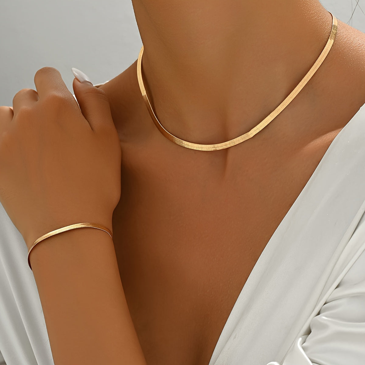 Hélène™ – Parure minimaliste élégante intemporelle | Maya Deauville