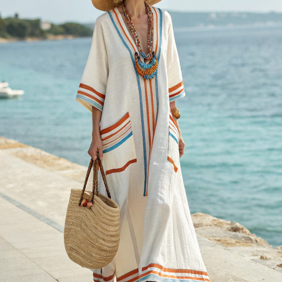 Robe Caftan "Raphaëlle" – Été à Hvar | Maya Deauville