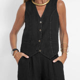 Aira | Ensemble Gilet Boutonné & Pantalon Large | Maya Deauville