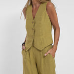 Aira | Ensemble Gilet Boutonné & Pantalon Large | Maya Deauville