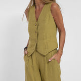 Aira | Ensemble Gilet Boutonné & Pantalon Large | Maya Deauville