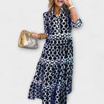 JULIANA | Robe midi avec motif chaîne | Maya Deauville