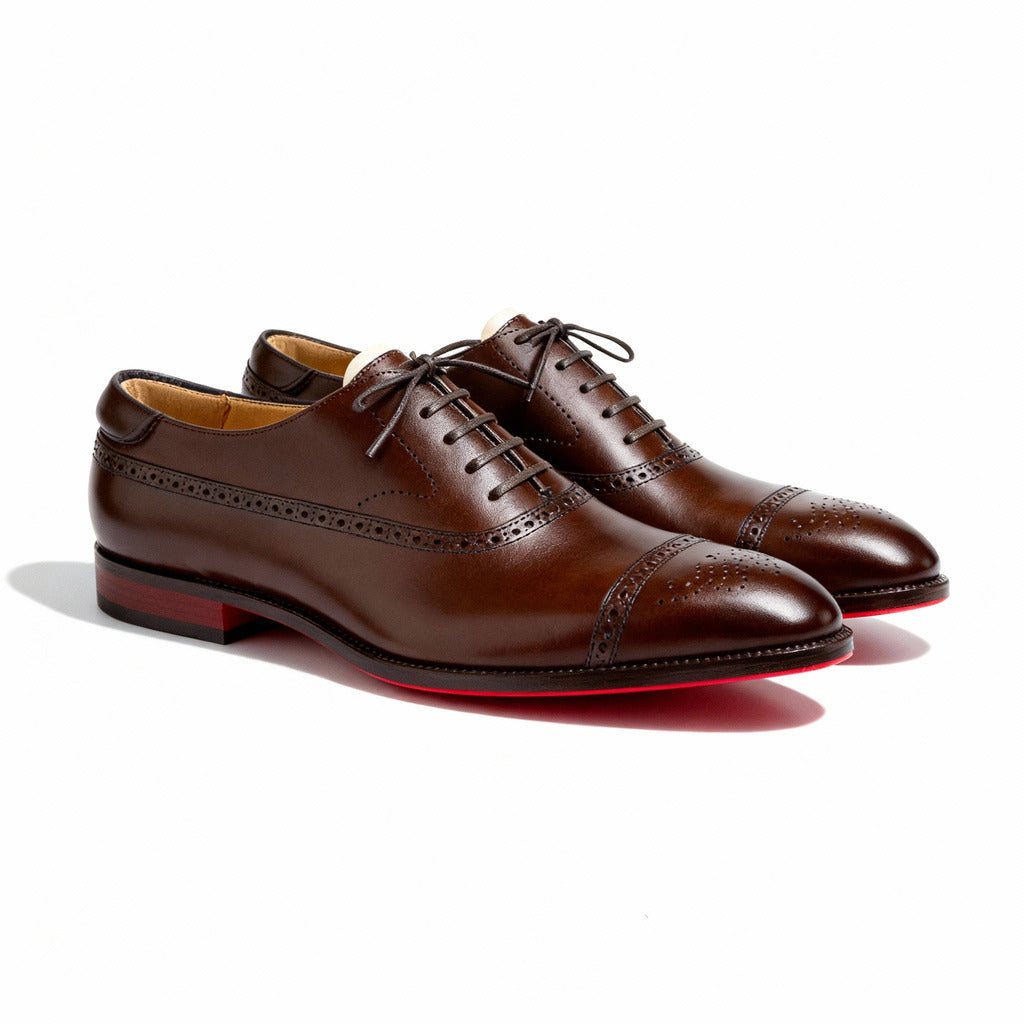 Gautier™ | Richelieus élégants en cuir à finition brogue | Maya Deauville