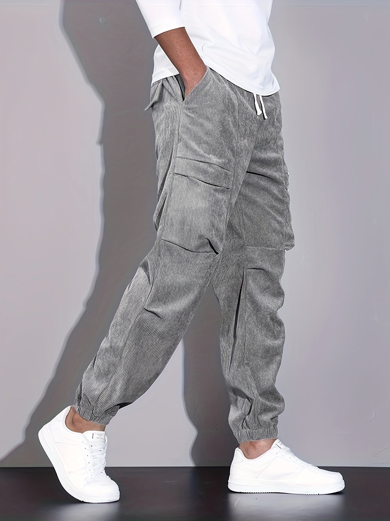 Rossi Roma™ | Pantalon cargo en velours côtelé | Maya Deauville