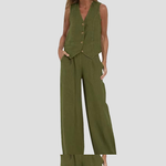 Aira | Ensemble Gilet Boutonné & Pantalon Large | Maya Deauville