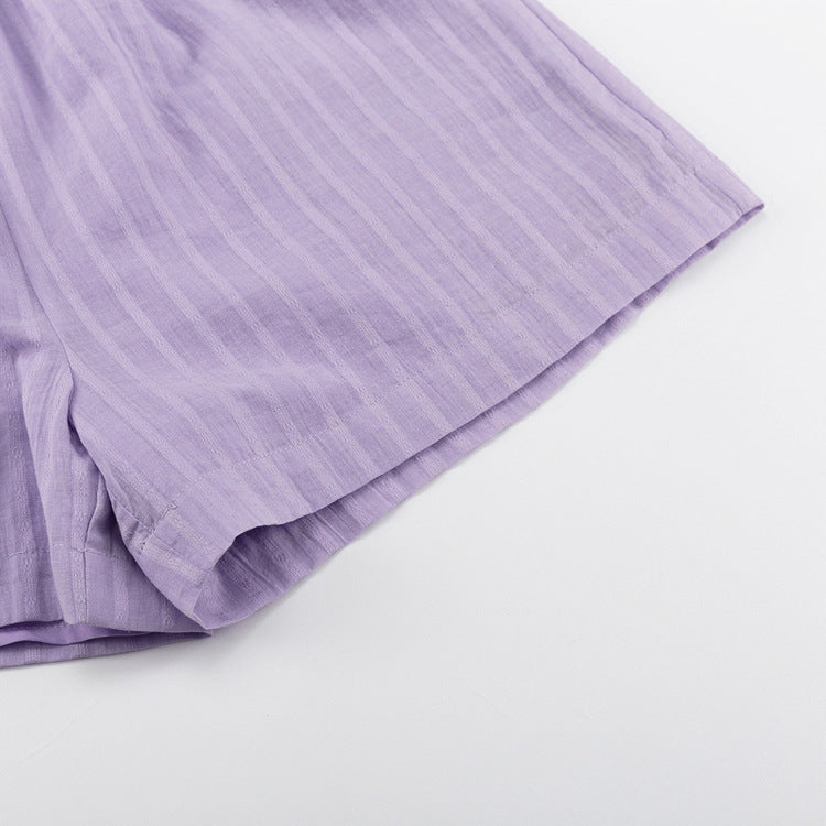 Viola | Ensemble Chemise Boutonnée et Shorts Aérés | Maya Deauville