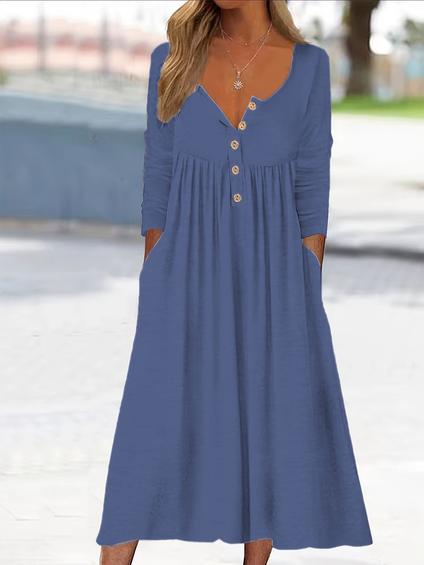 ZARA | Robe midi à boutons sur le devant | Maya Deauville
