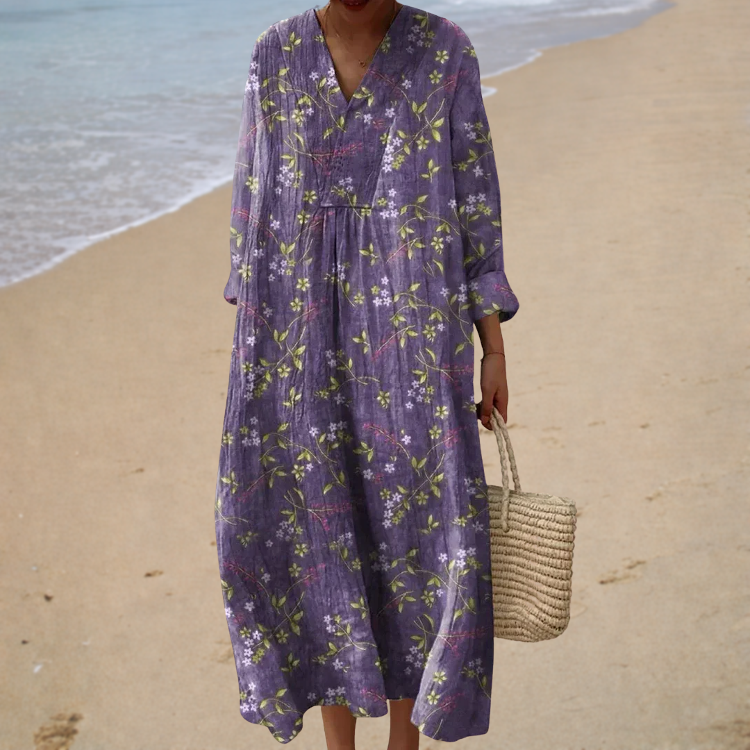 Robe d’Été Imprimée Flatteuse | Maya Deauville