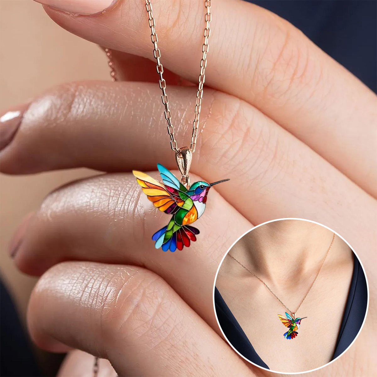 Collier ColibriLumière™ – Couleurs vibrantes & charme naturel | Maya Deauville
