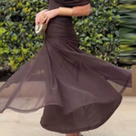 Louise™ | Robe Maxi de Fête Élégante à Col V | Maya Deauville