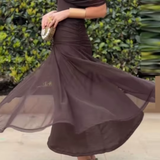 Louise™ | Robe Maxi de Fête Élégante à Col V | Maya Deauville