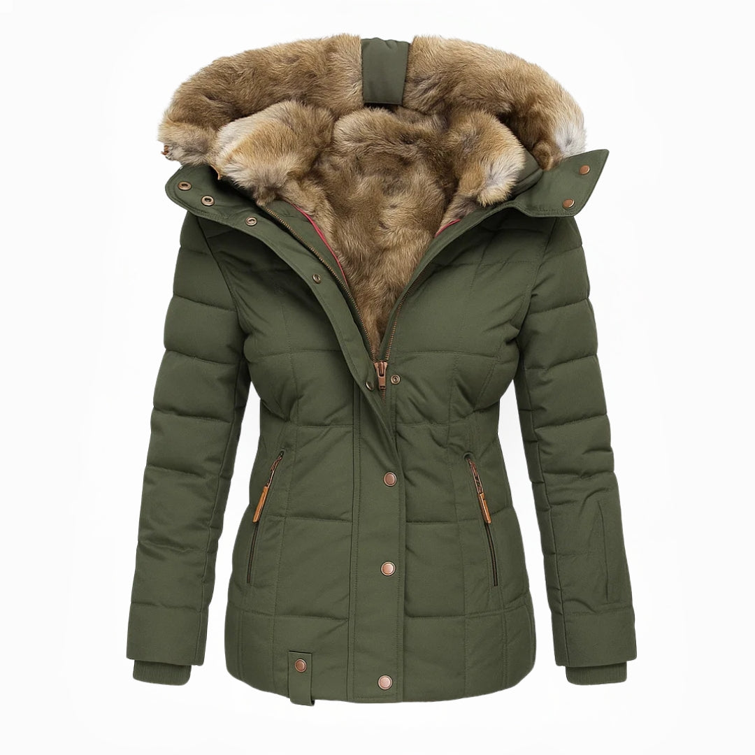 Olivia™ | Manteau d’hiver chaud doublé de fourrure | Maya Deauville