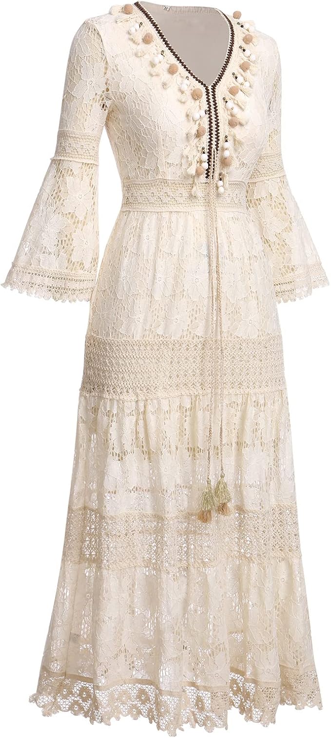 Amary™ | Robe bohème en dentelle | Maya Deauville