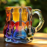 Mug artisanal avec décor de guitare en 3D