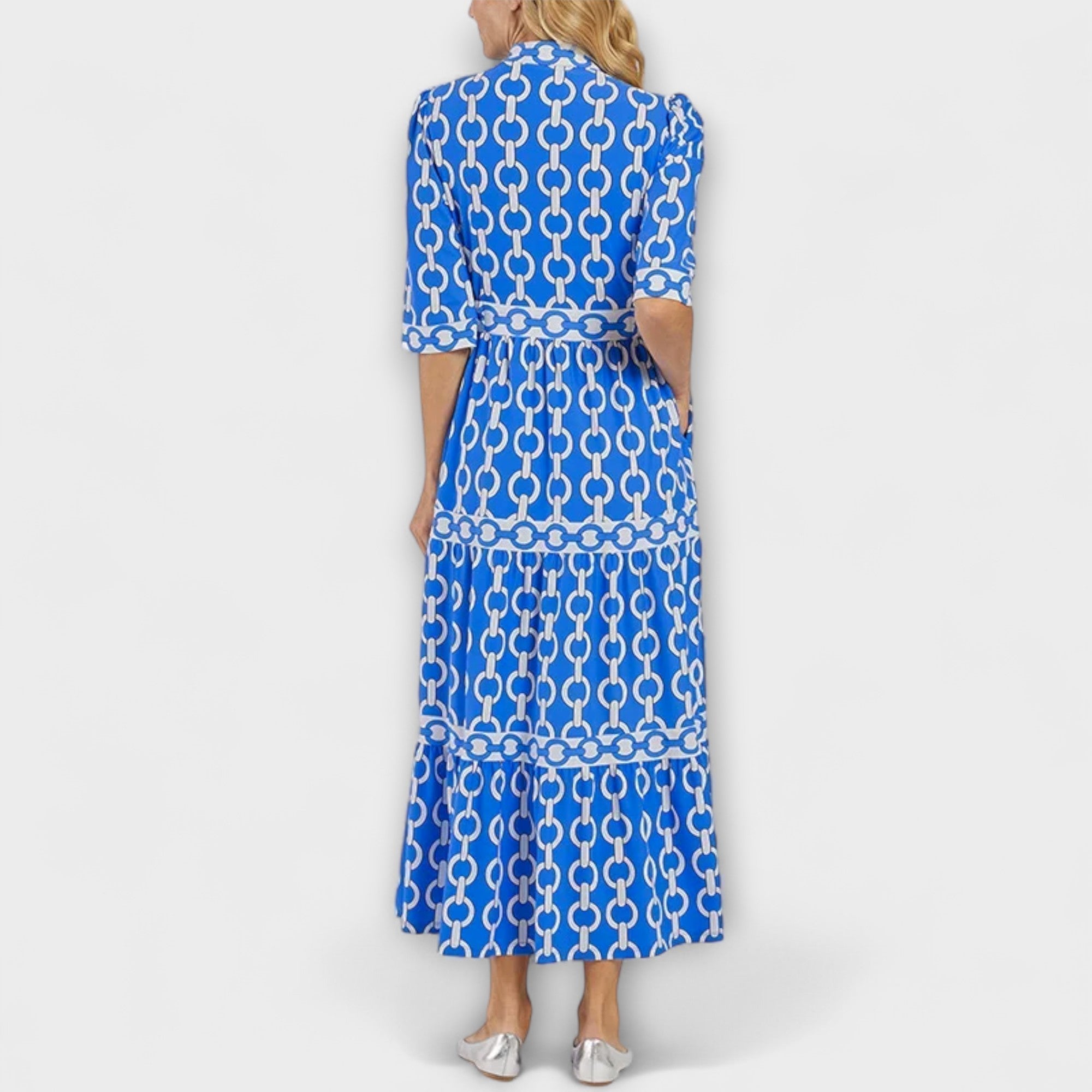 JULIANA | Robe midi avec motif chaîne | Maya Deauville