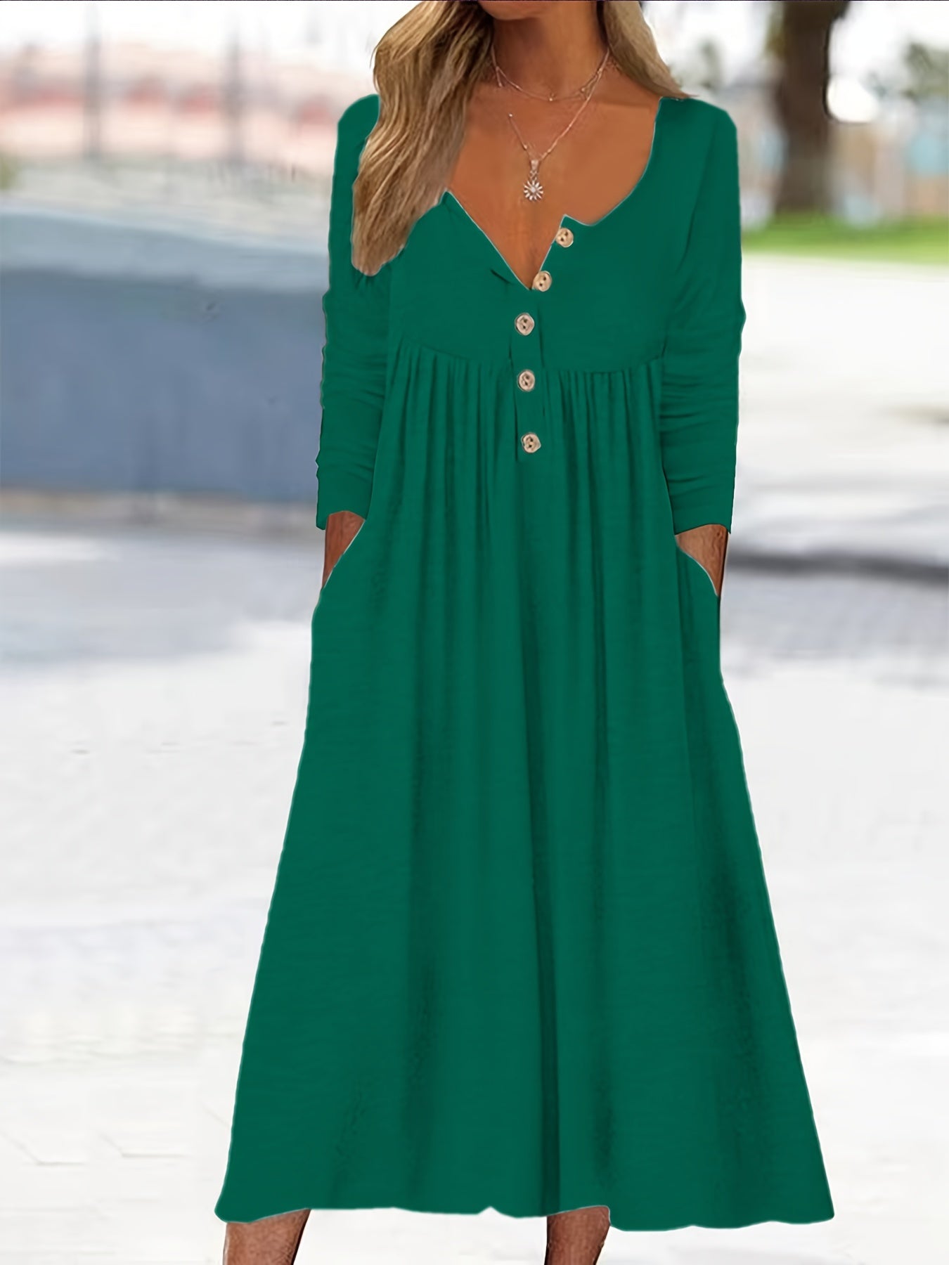 ZARA | Robe midi à boutons sur le devant | Maya Deauville
