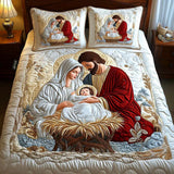 Parure de lit matelassée 3 pièces – Magie du Père Noël