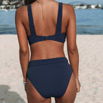 Hilde – Maillot de bain uni taille haute | Maya Deauville