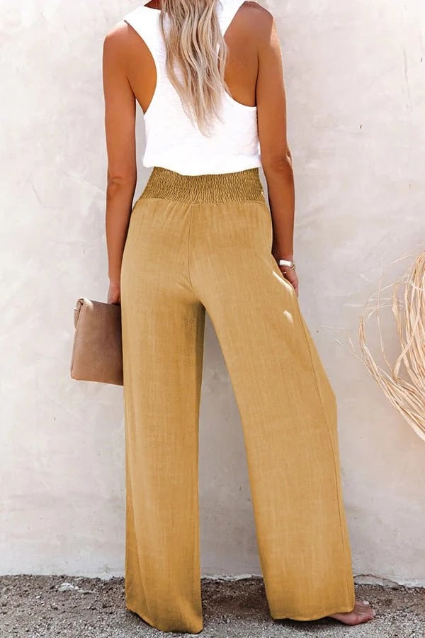 Riana™ | Pantalon taille haute coupe relax | Maya Deauville