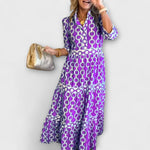 JULIANA | Robe midi avec motif chaîne | Maya Deauville